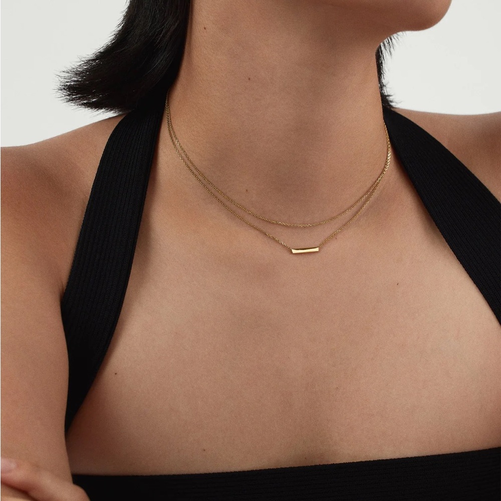 Mejuri LAYERED BAR NECKLACE Necklace